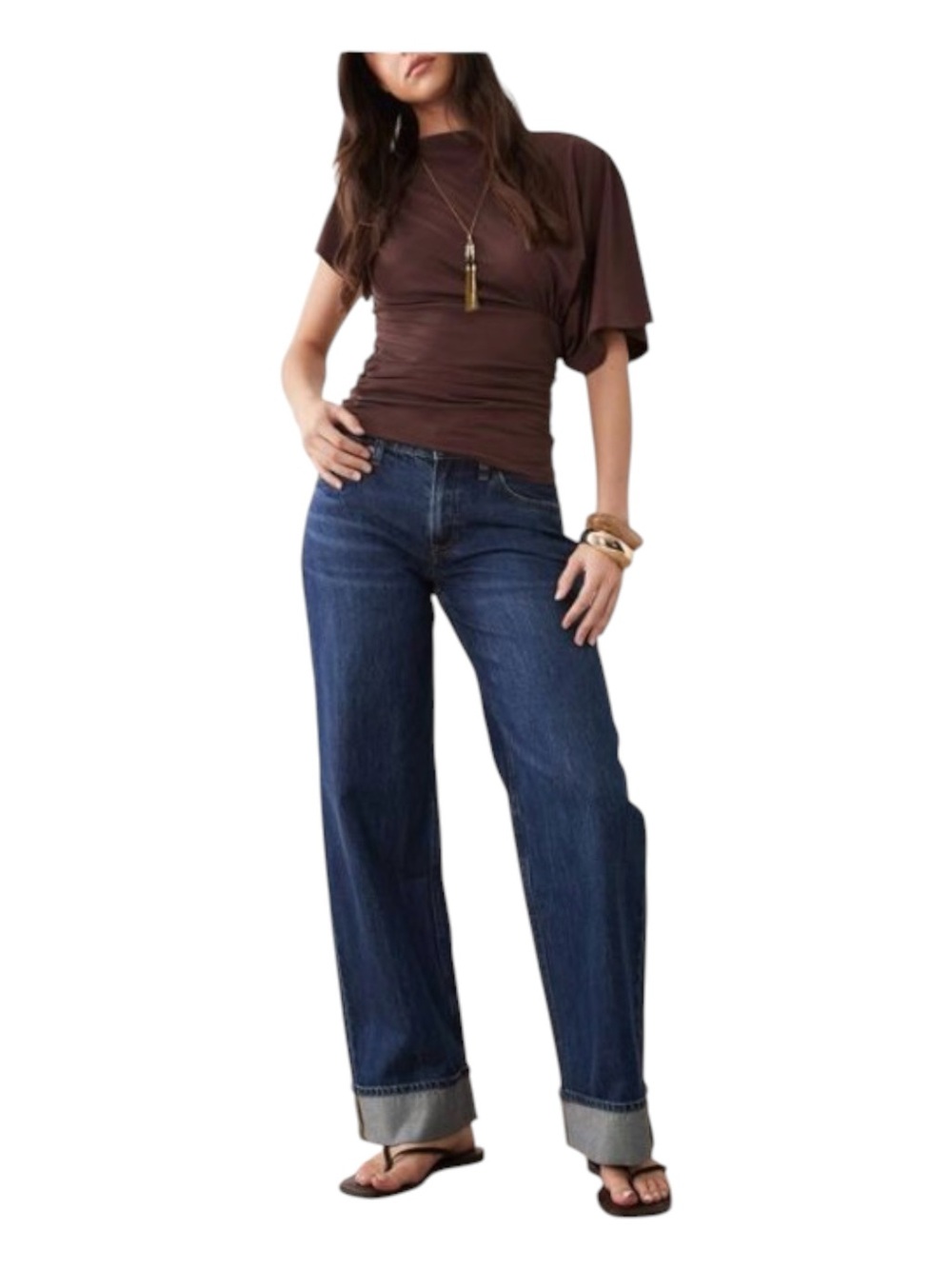 A&F Women’s Baggy Low Rise Medium Wash Blue Wide Leg Classic Jeans Size 30 Sz 10 - Picture 8 of 15